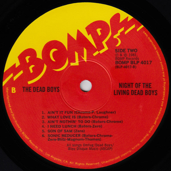 The Dead Boys ‎– Night Of The Living Dead Boys