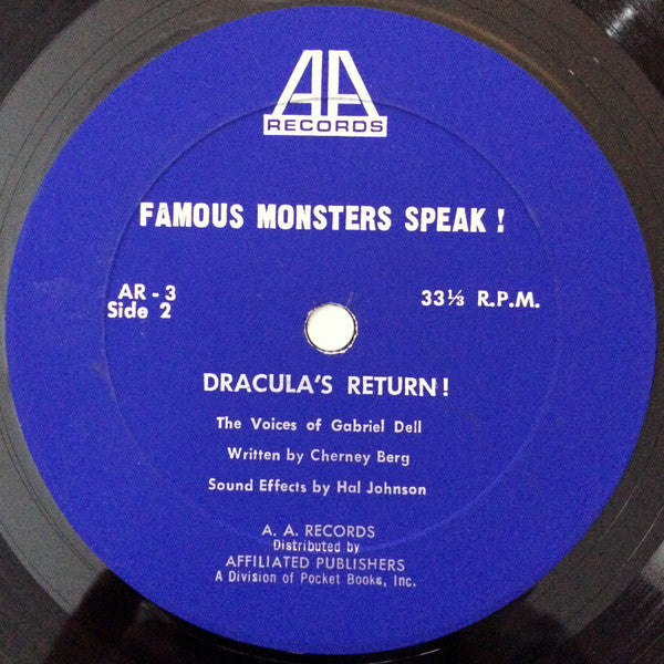 Cherney Berg, Gabriel Dell ‎– Famous Monsters Speak