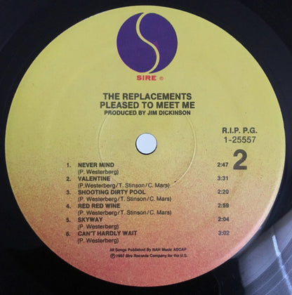 The Replacements ‎– Pleased To Meet Me