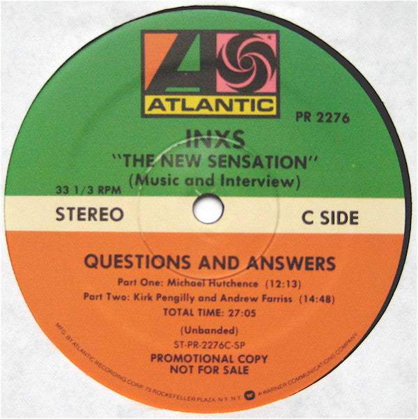 INXS ‎– The New Sensation - Music & Interview
