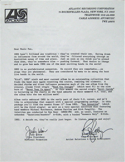 INXS ‎– The New Sensation - Music & Interview