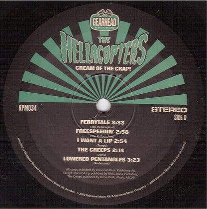 The Hellacopters ‎– Cream Of The Crap! Collected Non-Album Works • Volume 1