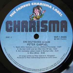 Peter Gabriel ‎– Ein Deutsches Album (A German Album)
