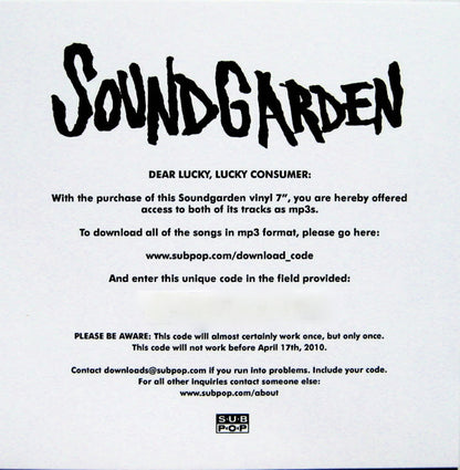 Soundgarden ‎– Hunted Down b/w Nothing To Say