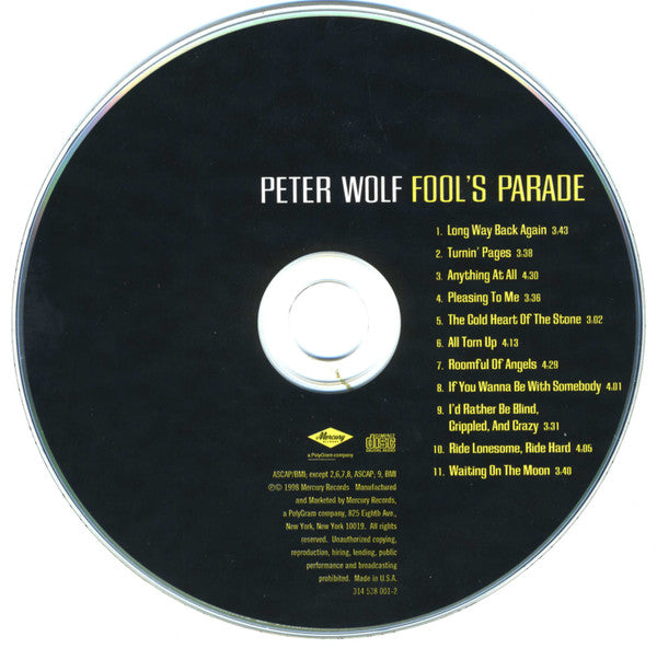 Peter Wolf ‎– Fool's Parade