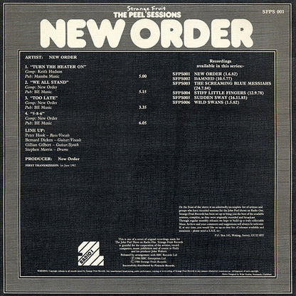 New Order ‎– The Peel Sessions