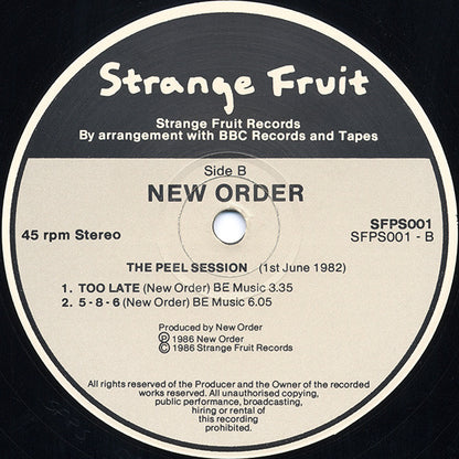 New Order ‎– The Peel Sessions