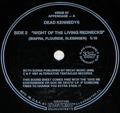 Dead Kennedys ‎– Give Me Convenience Or Give Me Death