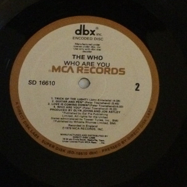 The Who ‎– Who Are You (DBX)