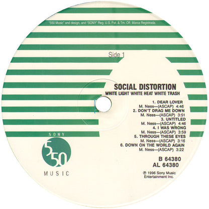 Social Distortion ‎– White Light White Heat White Trash